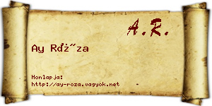 Ay Róza névjegykártya