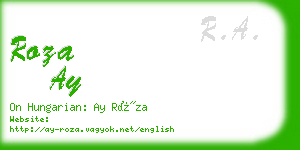 roza ay business card